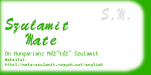 szulamit mate business card